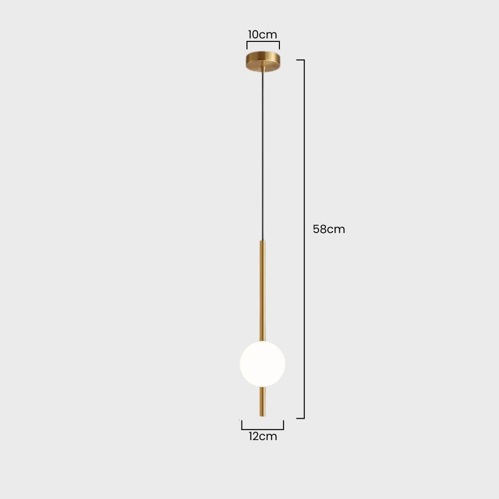Minimalist Globe Pendant Light with Frosted Glass and Adjustable Suspension - Image 13