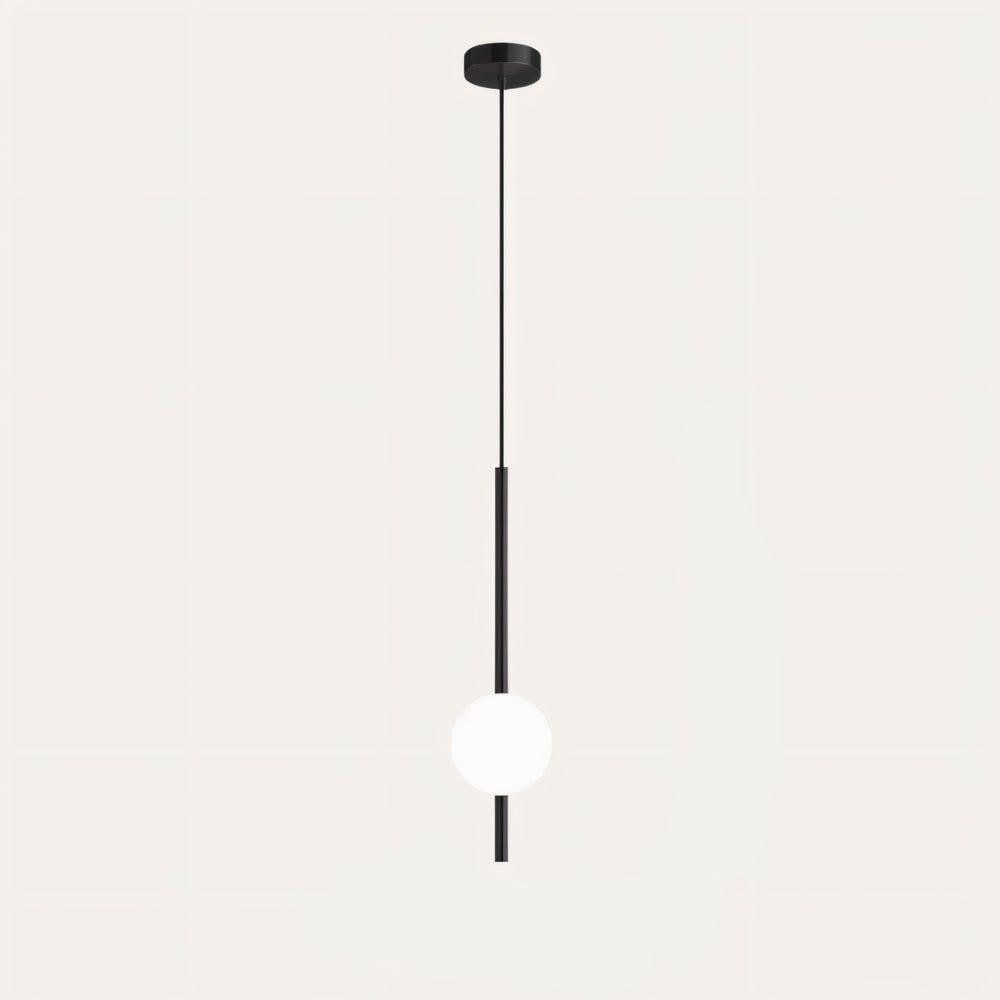 Minimalist Globe Pendant Light with Frosted Glass and Adjustable Suspension - Image 15