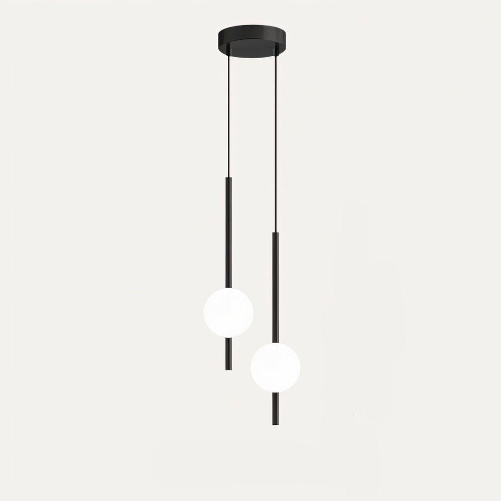 Minimalist Globe Pendant Light with Frosted Glass and Adjustable Suspension - Image 17