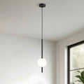 Minimalist Globe Pendant Light with Frosted Glass and Adjustable Suspension - Image 25