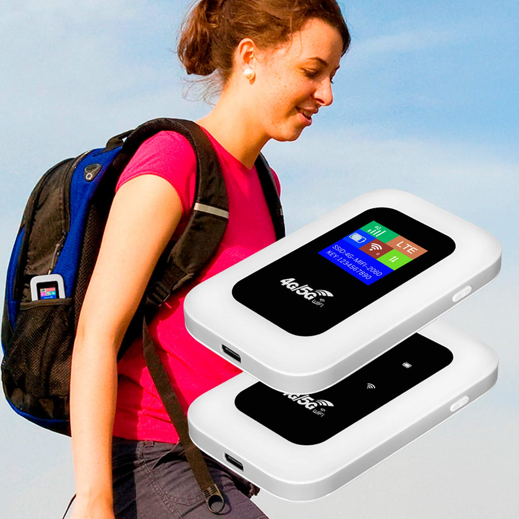 Mobile Hotspot with Portable WIFI Router Pocket-Sized Lcd Screen and USB Charging - Image 1