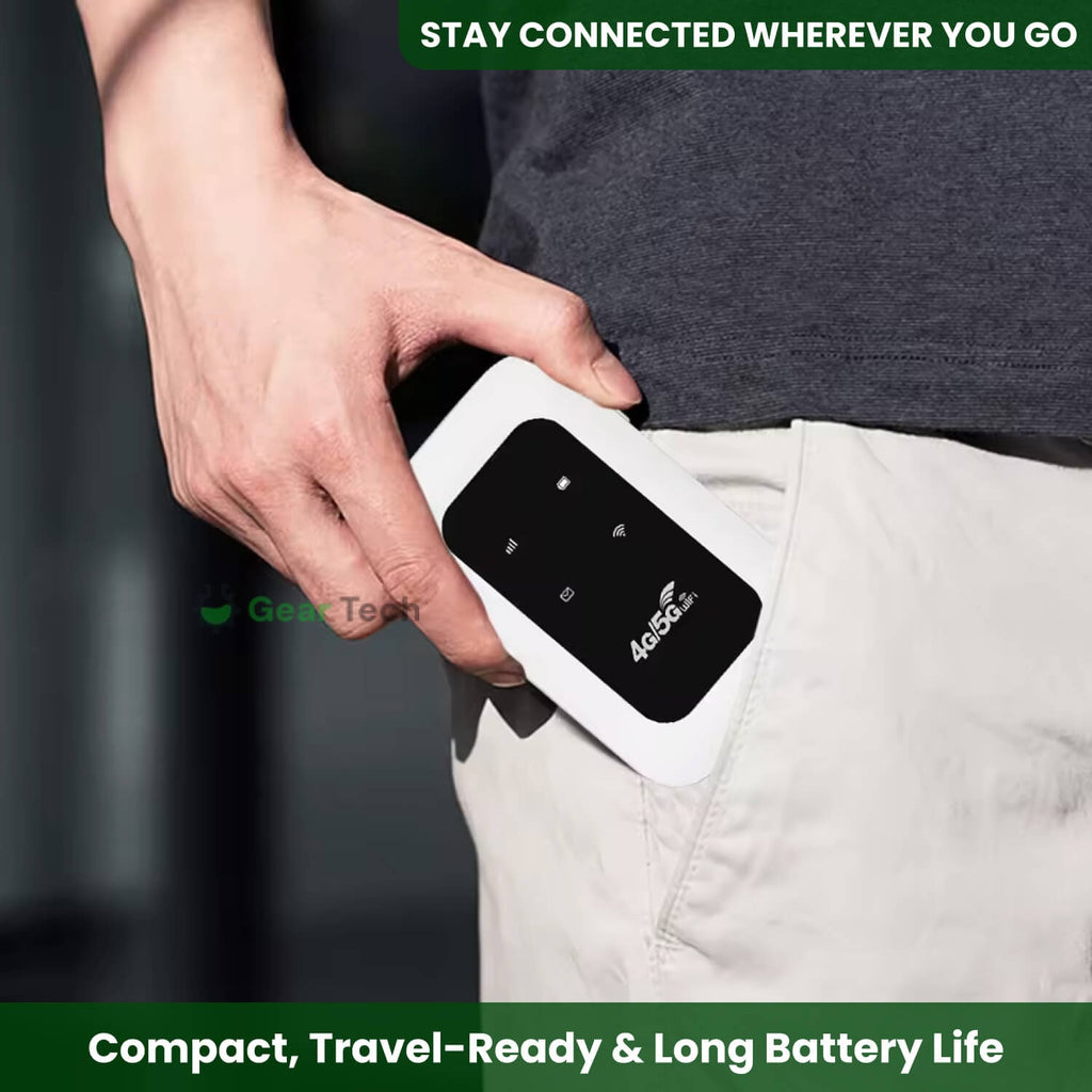 Mobile Hotspot with Portable WIFI Router Pocket-Sized Lcd Screen and USB Charging - Image 4