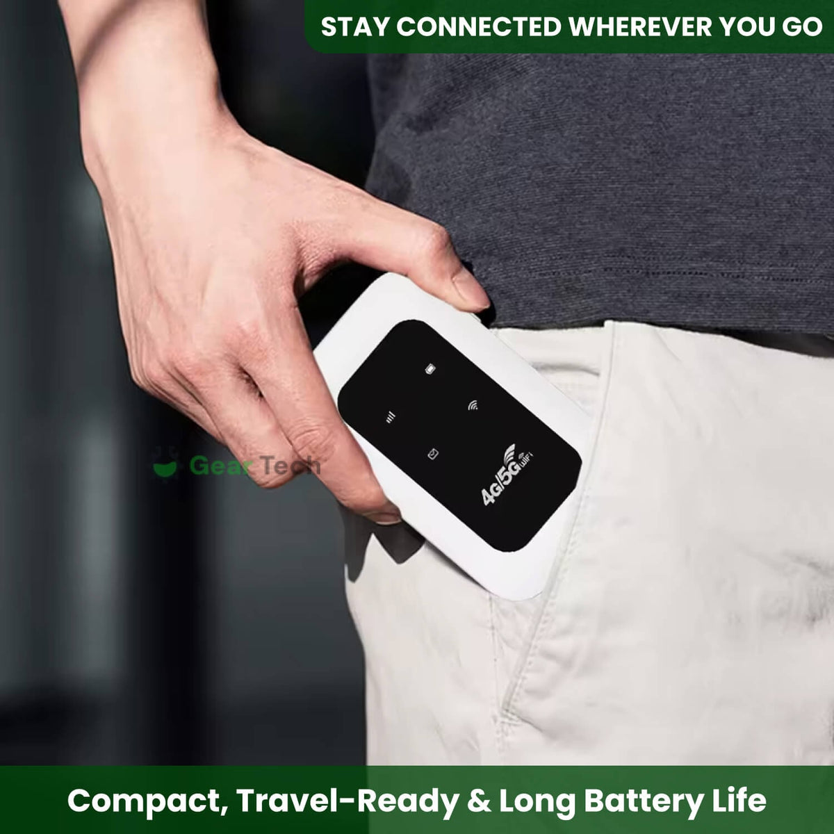 Mobile Hotspot with Portable WIFI Router Pocket-Sized Lcd Screen and USB Charging - Image 4