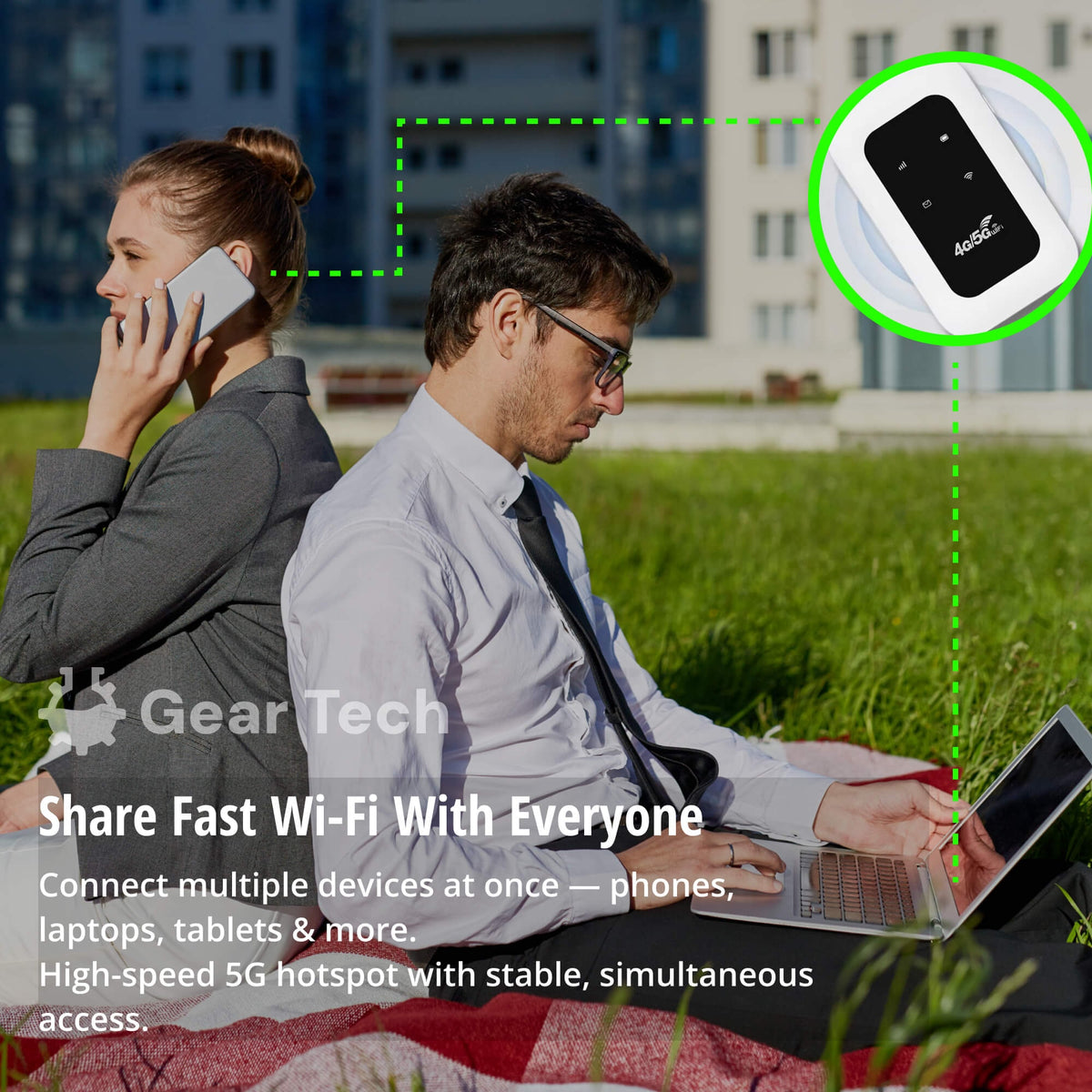 Mobile Hotspot with Portable WIFI Router Pocket-Sized Lcd Screen and USB Charging - Image 7