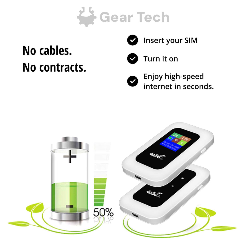 Mobile Hotspot with Portable WIFI Router Pocket-Sized Lcd Screen and USB Charging - Image 9