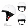 Motorcycle Half Helmet Retro Style with Quick Release and Integrated Visor - Image 2