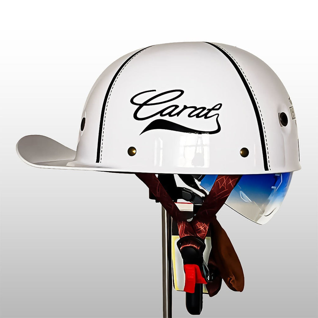Motorcycle Half Helmet Retro Style with Quick Release and Integrated Visor - Image 8
