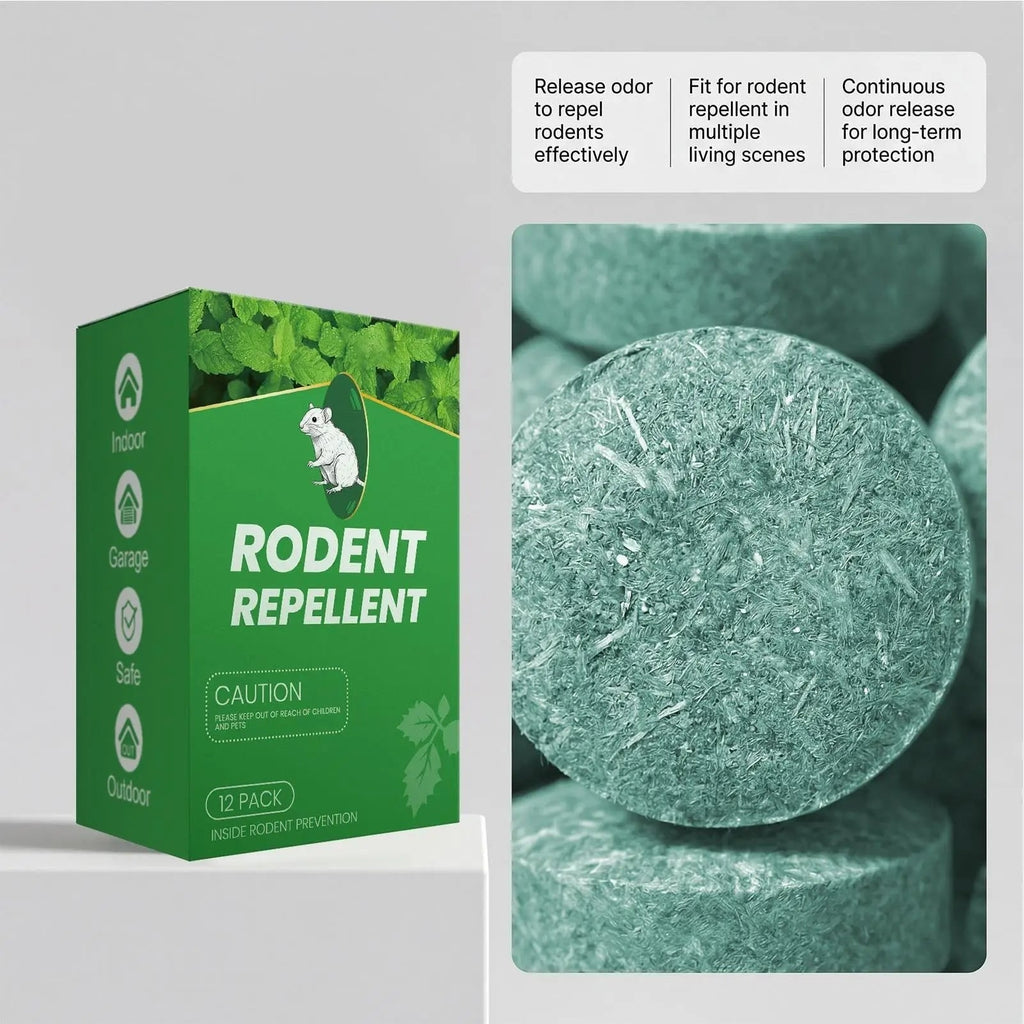Mouse Repellent Tablets with Peppermint Oil Rodent Deterrent Pet Safe 12 Pack - Image 6