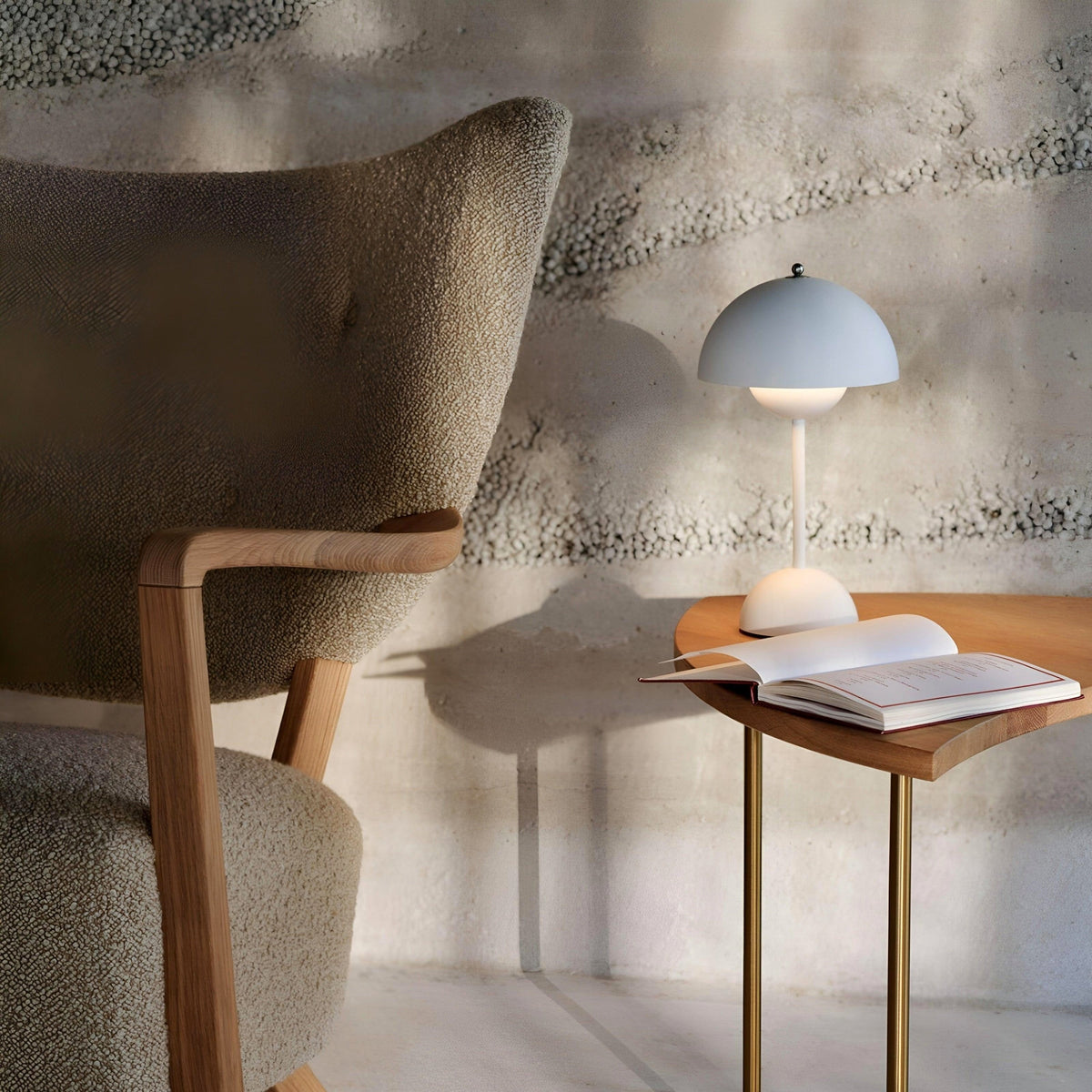 Mushroom Table Lamp LED Rechargeable Cordless with Dimmable Dome Shade - Image 16