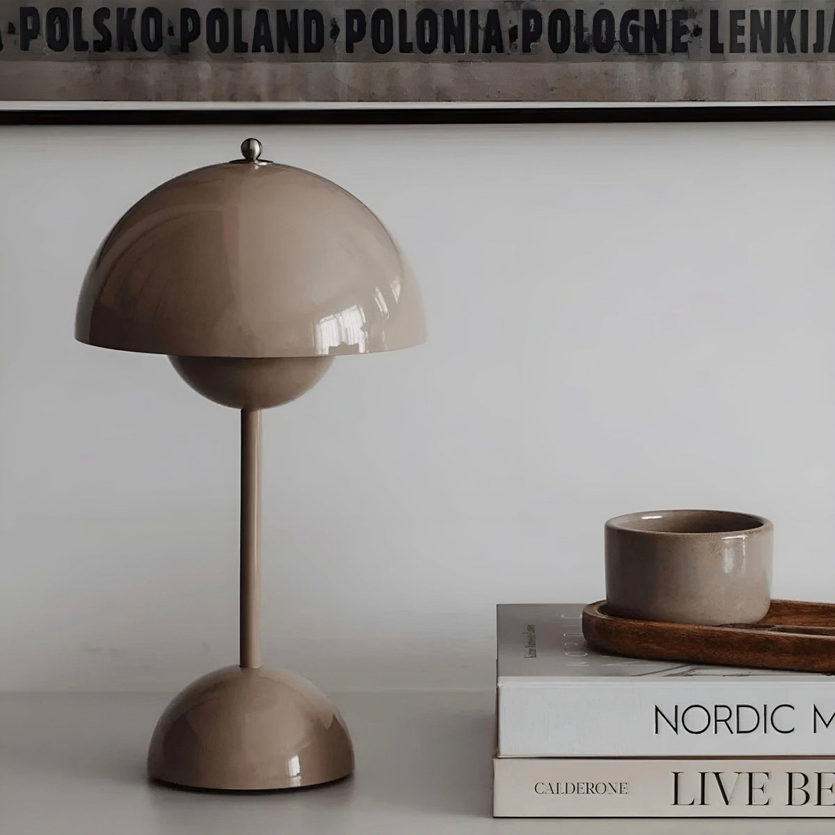 Mushroom Table Lamp LED Rechargeable Cordless with Dimmable Dome Shade - Image 17