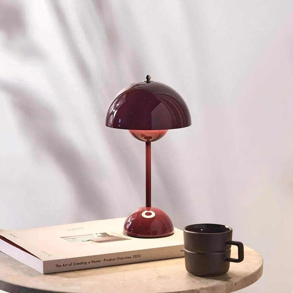 Mushroom Table Lamp LED Rechargeable Cordless with Dimmable Dome Shade - Image 20