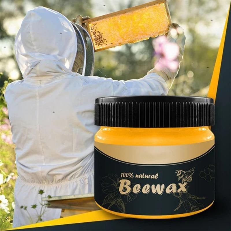 Natural Beeswax Wood Polish for Furniture and Floors 80g - Image 2