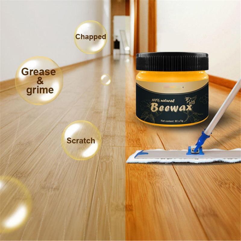 Natural Beeswax Wood Polish for Furniture and Floors 80g - Image 5