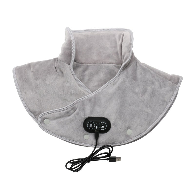 Neck Heating Pad with Vibration Massage and Shoulder Drape USB Electric Massager - Image 1