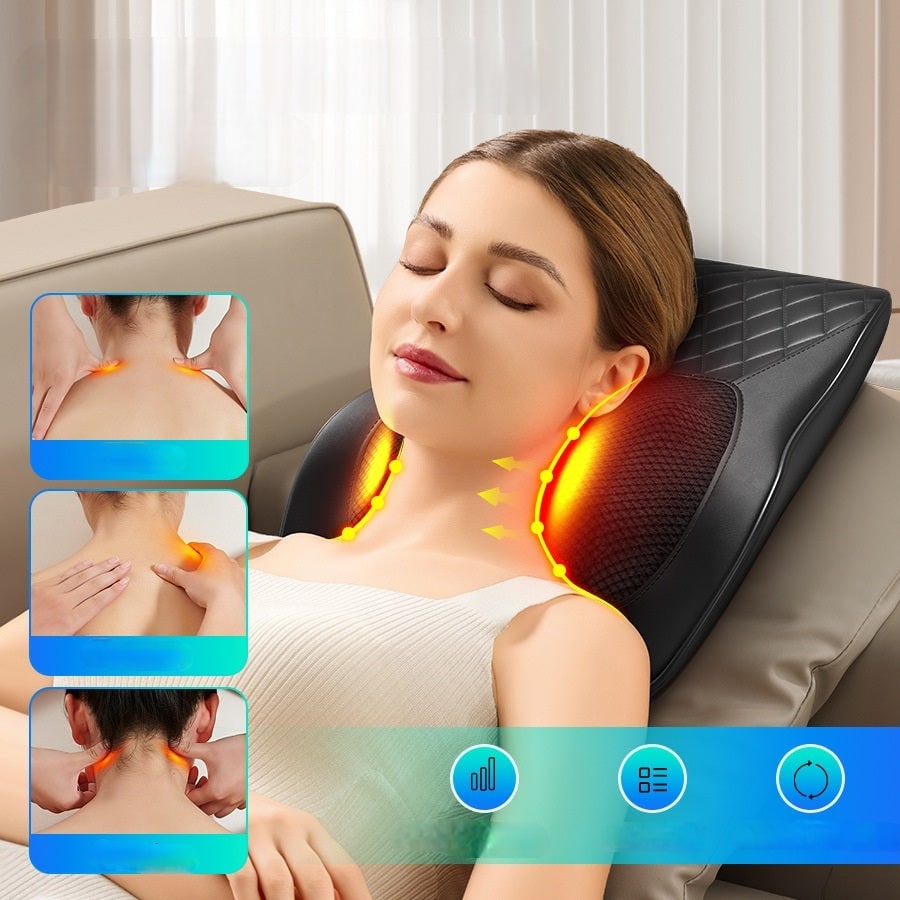Neck Massager and Shoulder with Shiatsu Heating and Remote Control - Image 3
