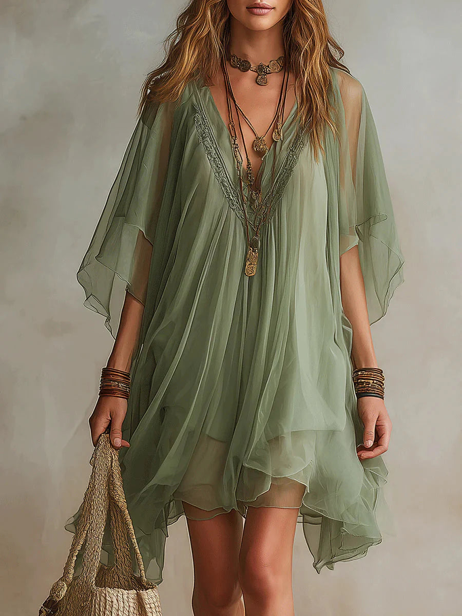 Noemi | Abito Mini Chiffon Scollo V