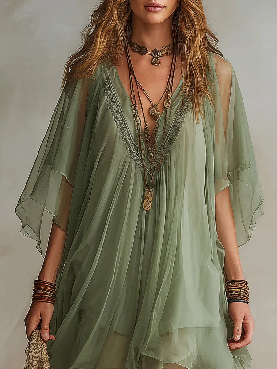 Noemi | Abito Mini Chiffon Scollo V