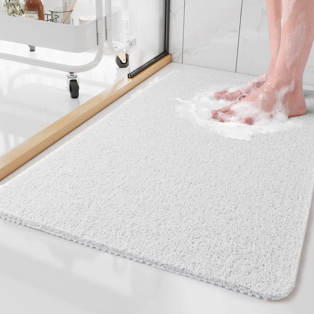 Non Slip Bath Mat with Loofah Texture and Quick Dry Drainage Backing - Image 7