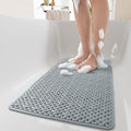 Non-Slip Bath Mat with Suction Cups and Basketweave Texture for Quick Dry - Image 1