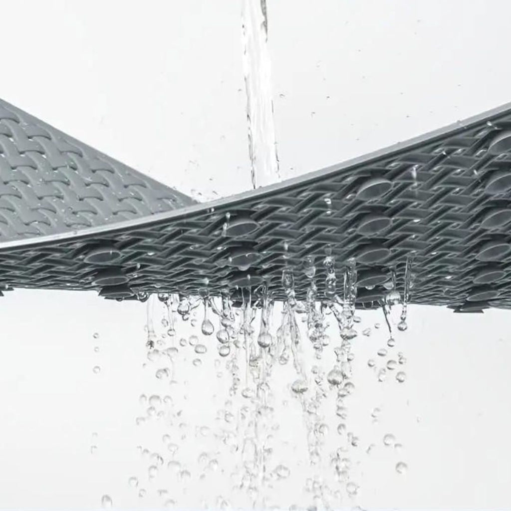 Non-Slip Bath Mat with Suction Cups and Basketweave Texture for Quick Dry - Image 2