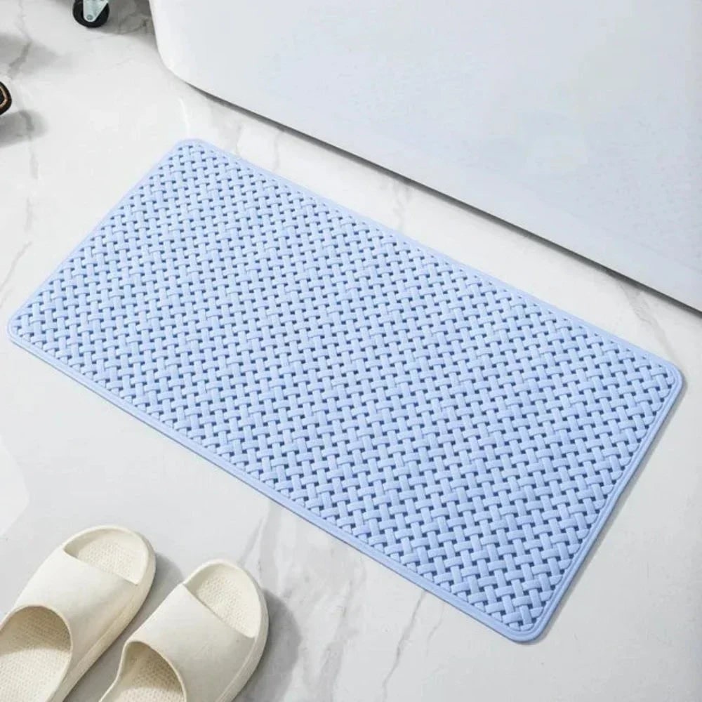 Non-Slip Bath Mat with Suction Cups and Basketweave Texture for Quick Dry - Image 6