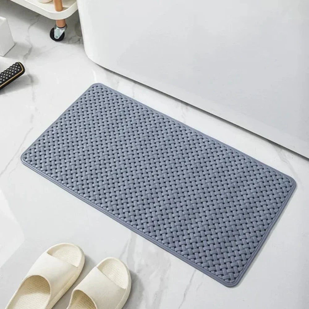 Non-Slip Bath Mat with Suction Cups and Basketweave Texture for Quick Dry - Image 7