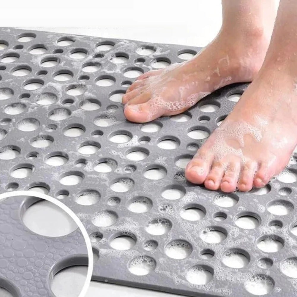Non-Slip Bath Mat with Suction Cups and Drainage Holes for Shower Safety - Image 4