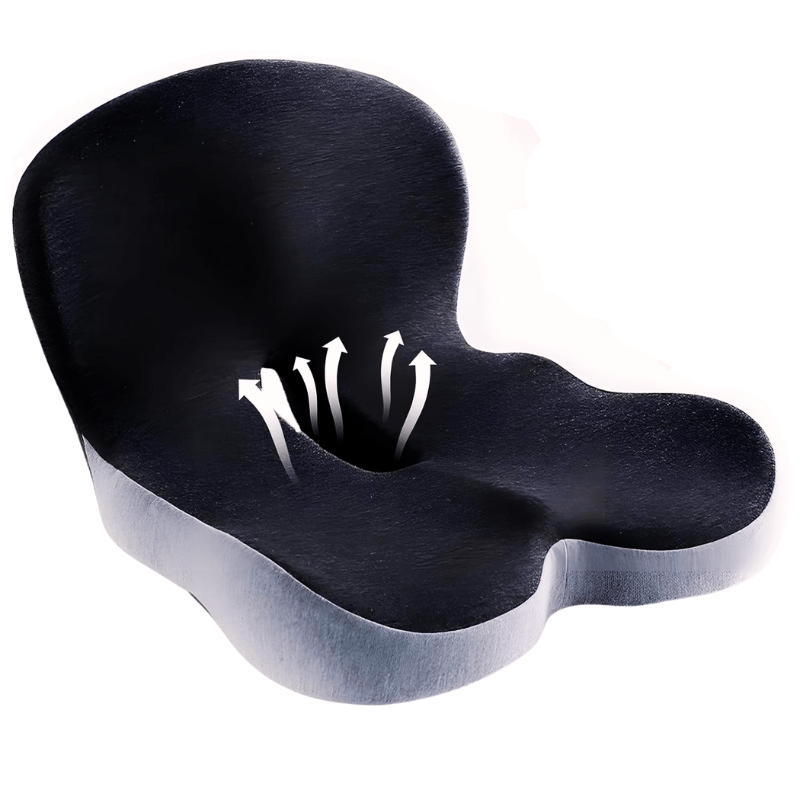 Office Chair Cushion with Memory Foam Contoured Lumbar Support and Ergonomic Ventilation - Image 10
