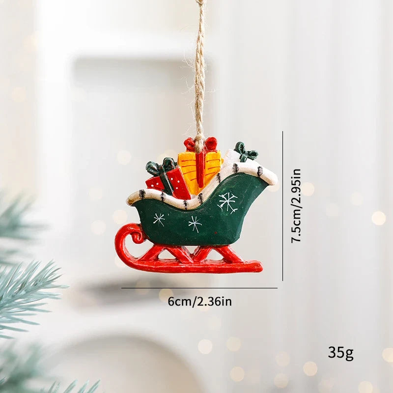 Old World Christmas Ornaments with Rustic Resin and Hand-Painted Vintage Design - Image 10