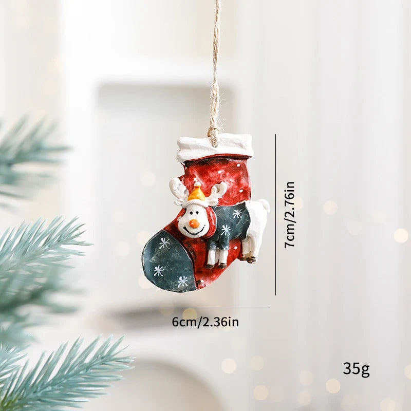 Old World Christmas Ornaments with Rustic Resin and Hand-Painted Vintage Design - Image 9