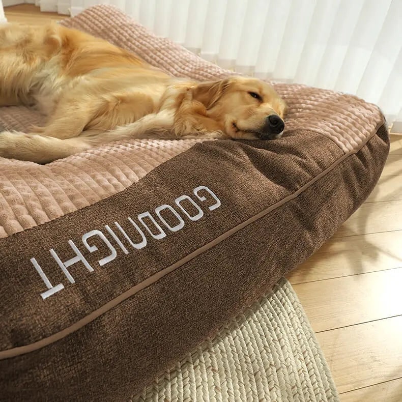 Orthopedic Dog Bed with Plush Waffle Top and Bolster Headrest for Large - Image 6