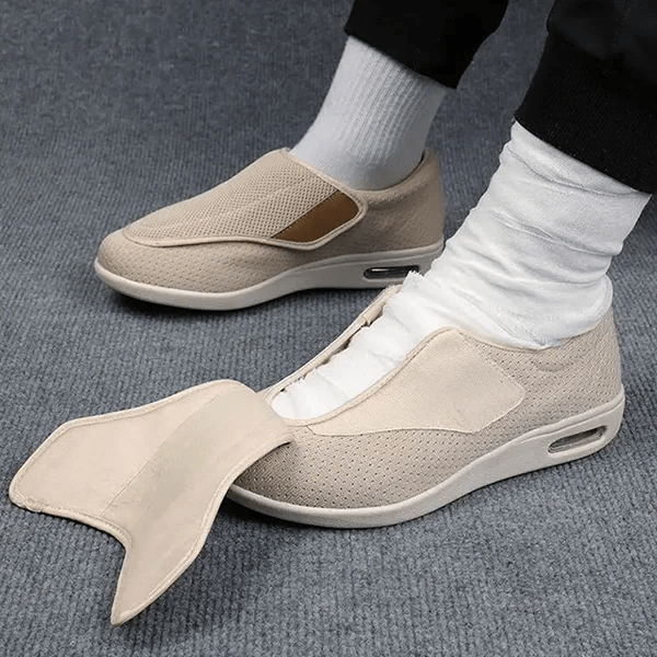 Orthopedic Shoes with Breathable Mesh Cushioned Insole and Hook Loop Closure for Swollen Feet - Image 1
