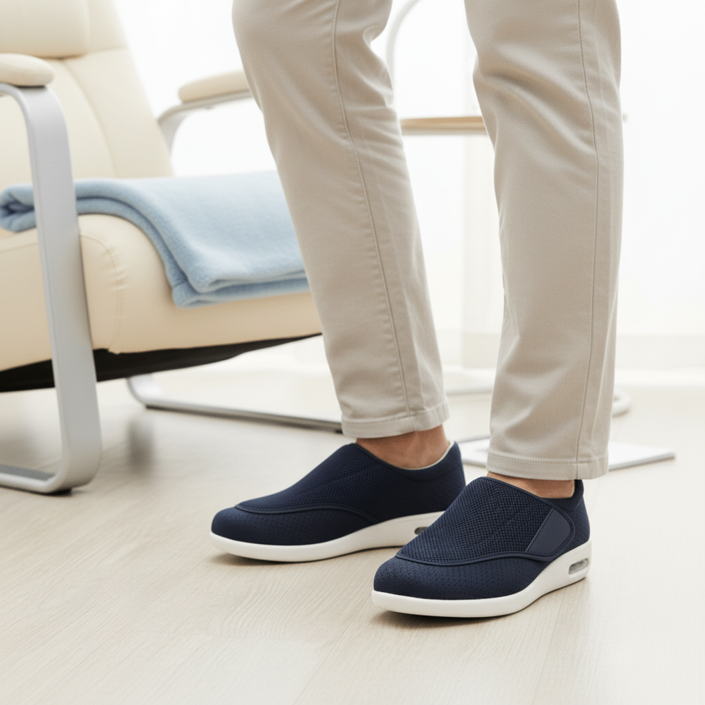 Orthopedic Shoes with Breathable Mesh Cushioned Insole and Hook Loop Closure for Swollen Feet - Image 3