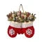 Outdoor Christmas Lights Door Hanger with LED Frosted Pinecones and Faux Greenery - Image 8