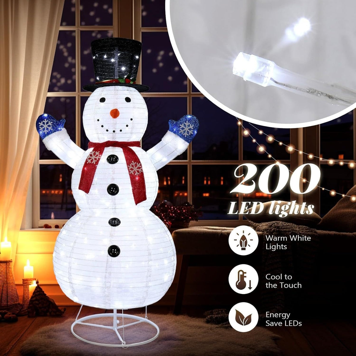 Outdoor Christmas Lights Inflatable Decorations with LED for Yard Garden Display - Image 5