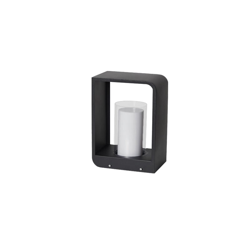 Outdoor Floor Lamp with Modern Rectangular Frame for Patio and Garden Lighting - Image 10