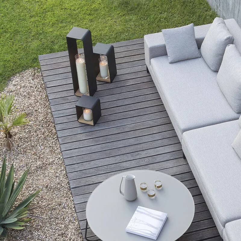 Outdoor Floor Lamp with Modern Rectangular Frame for Patio and Garden Lighting - Image 20
