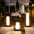 Outdoor Floor Lamp with Modern Rectangular Frame for Patio and Garden Lighting - Image 3