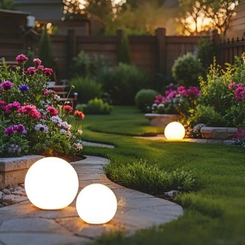 Outdoor Globe Lights with Cordless Frosted Design and Warm White LED - Image 10