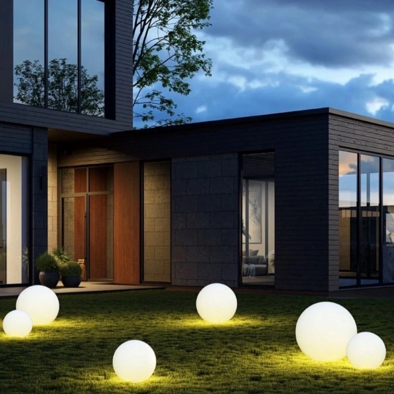 Outdoor Globe Lights with Cordless Frosted Design and Warm White LED - Image 11