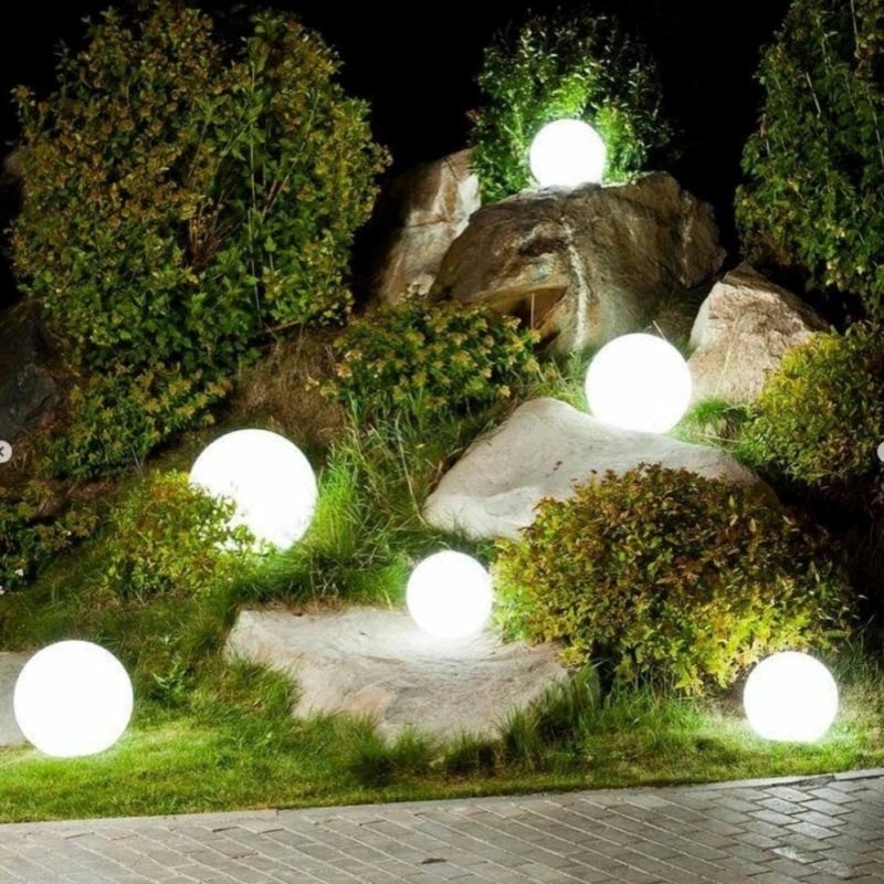 Outdoor Globe Lights with Cordless Frosted Design and Warm White LED - Image 14