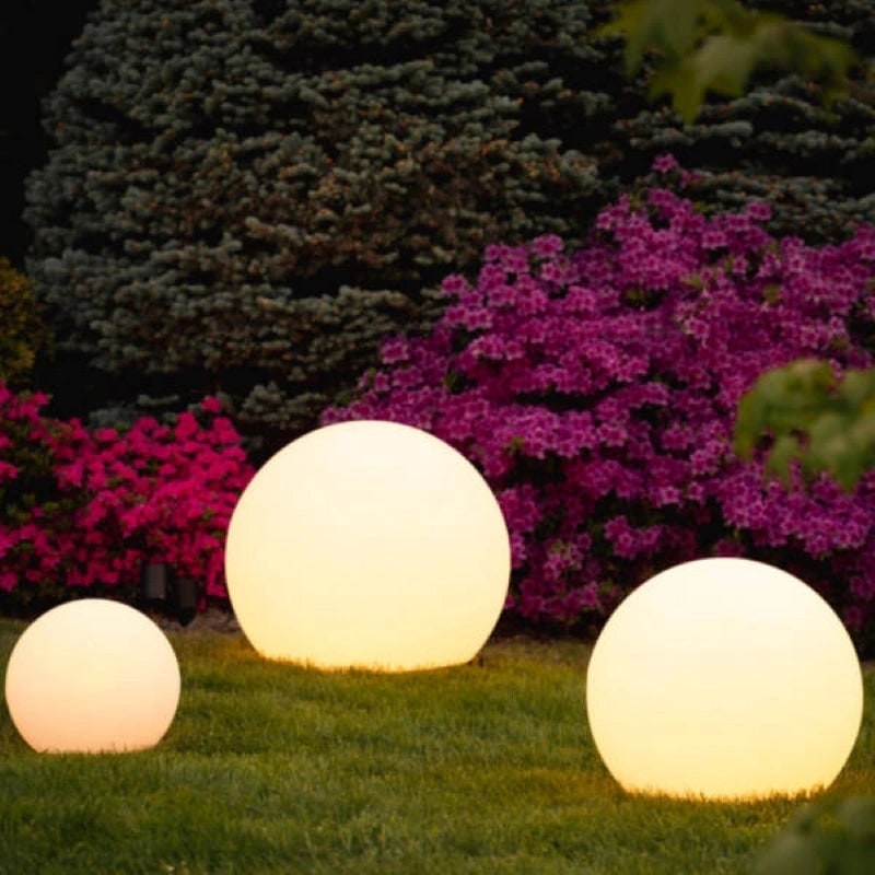 Outdoor Globe Lights with Cordless Frosted Design and Warm White LED - Image 15