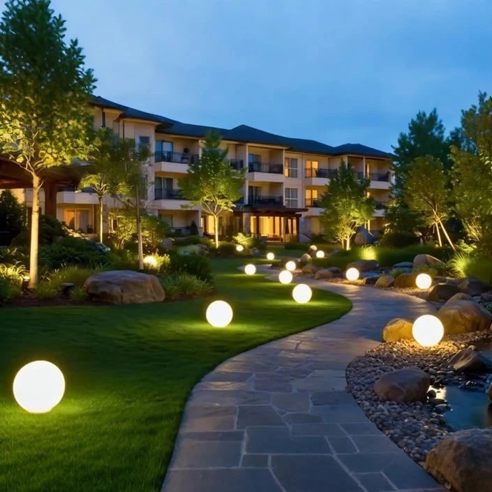 Outdoor Globe Lights with Cordless Frosted Design and Warm White LED - Image 16