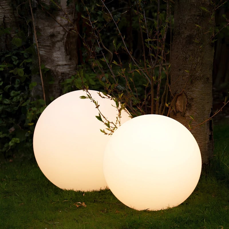 Outdoor Globe Lights with Cordless Frosted Design and Warm White LED - Image 23
