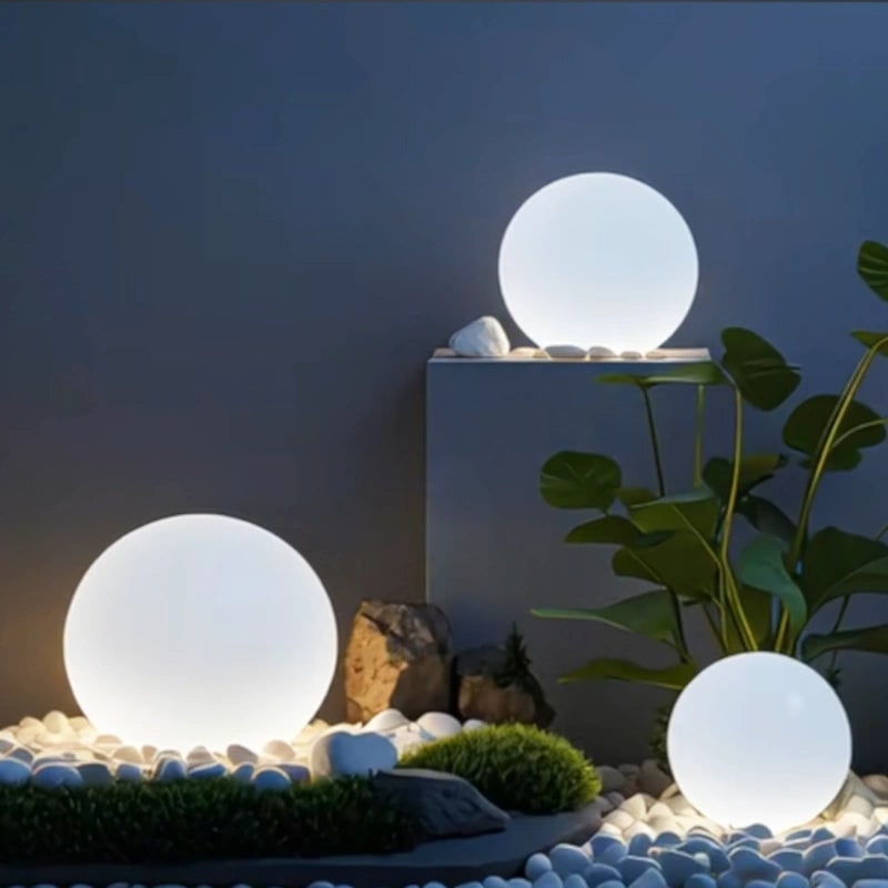 Outdoor Globe Lights with Cordless Frosted Design and Warm White LED - Image 25