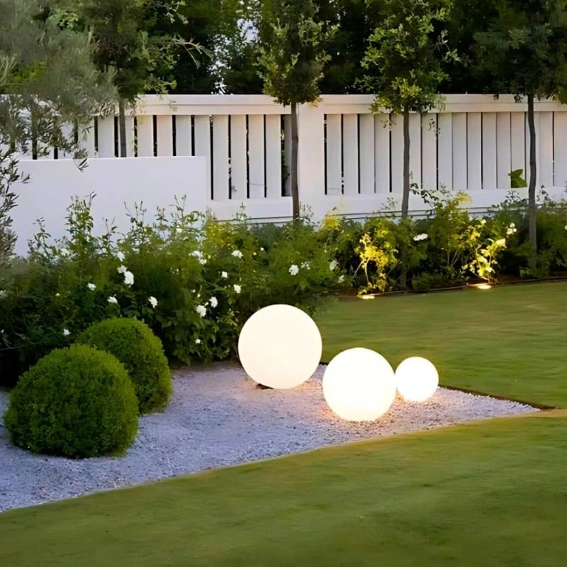 Outdoor Globe Lights with Cordless Frosted Design and Warm White LED - Image 7