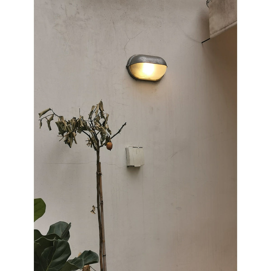 Outdoor Wall Light with Bulkhead Design Oval Eyelid Cover and Industrial Nautical Style - Image 17