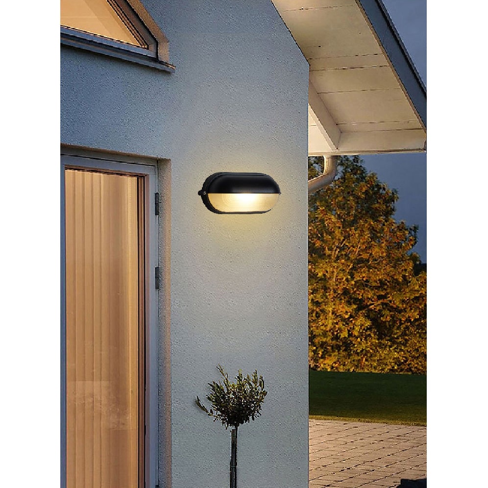 Outdoor Wall Light with Bulkhead Design Oval Eyelid Cover and Industrial Nautical Style - Image 19