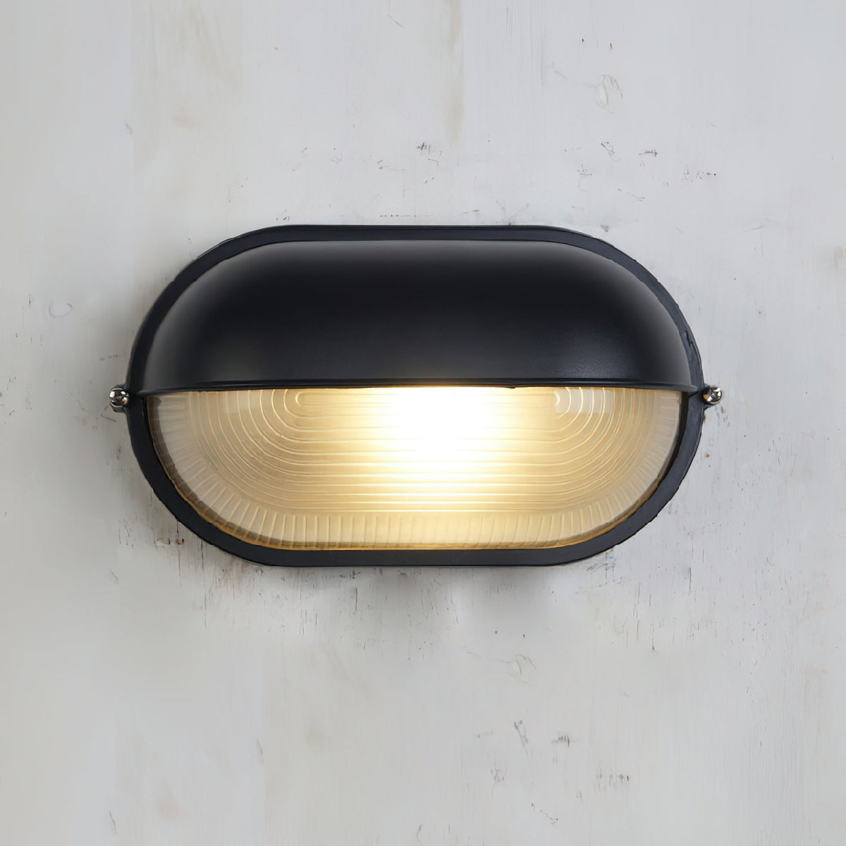 Outdoor Wall Light with Bulkhead Design Oval Eyelid Cover and Industrial Nautical Style - Image 35