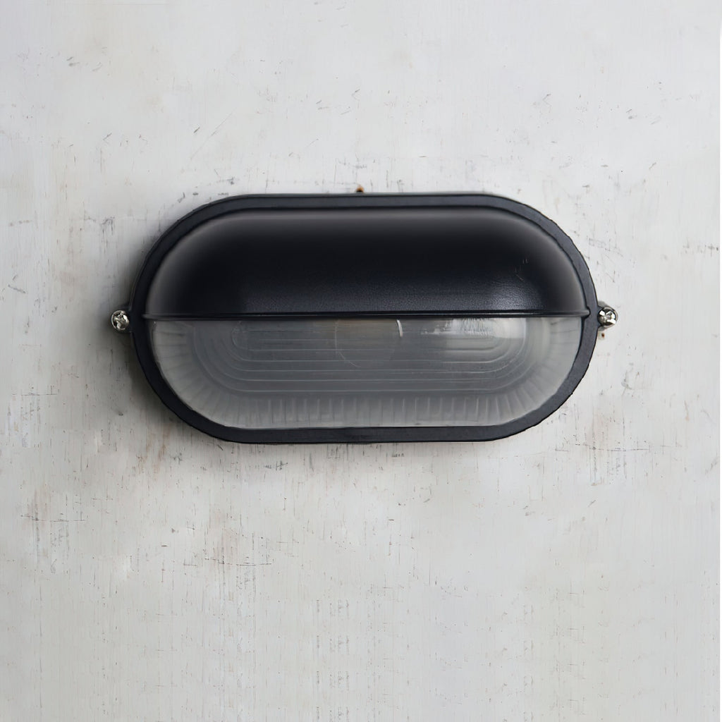 Outdoor Wall Light with Bulkhead Design Oval Eyelid Cover and Industrial Nautical Style - Image 36